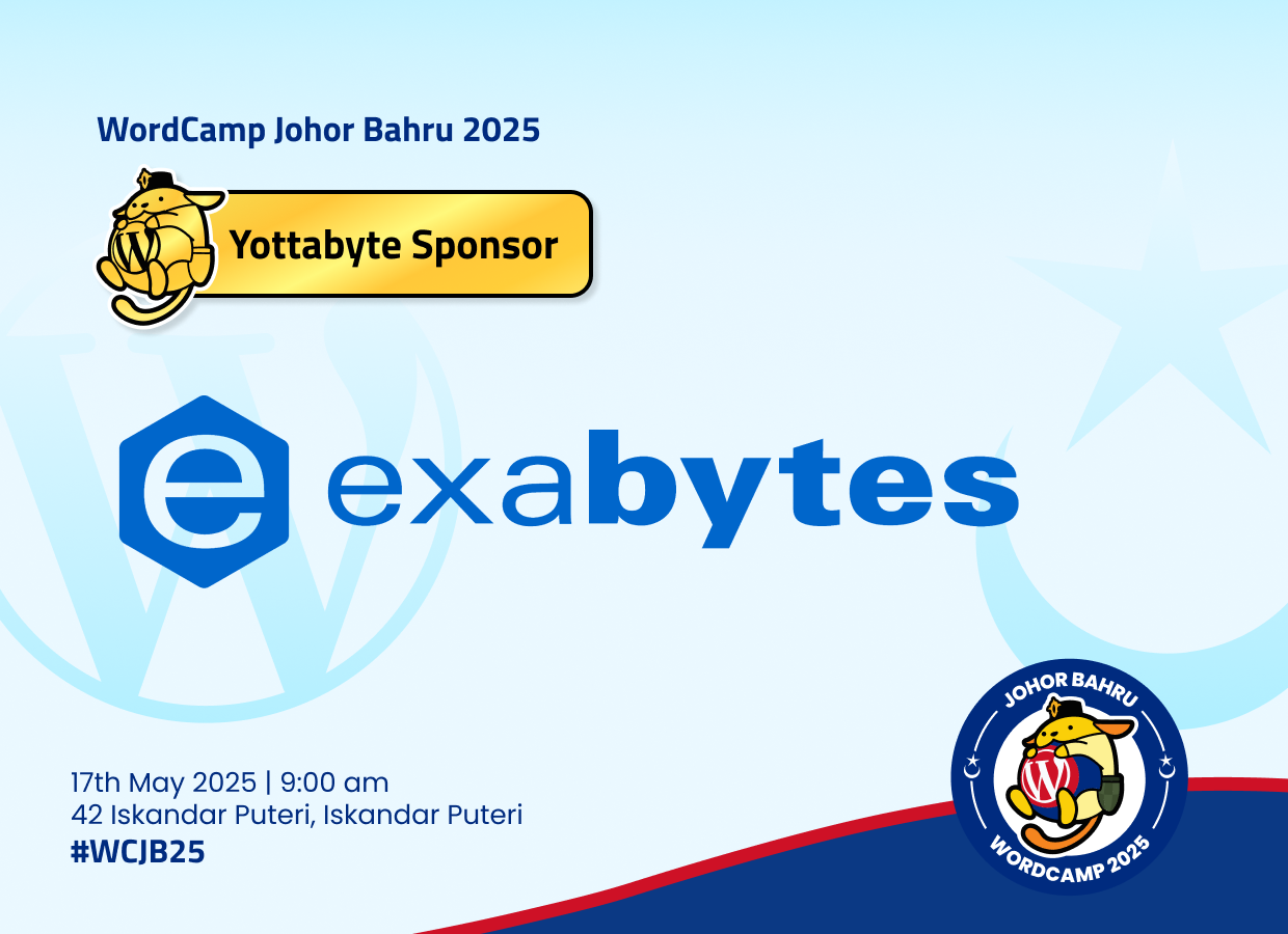 A Big Thank You to Exabytes, Our Yottabyte Sponsor!
